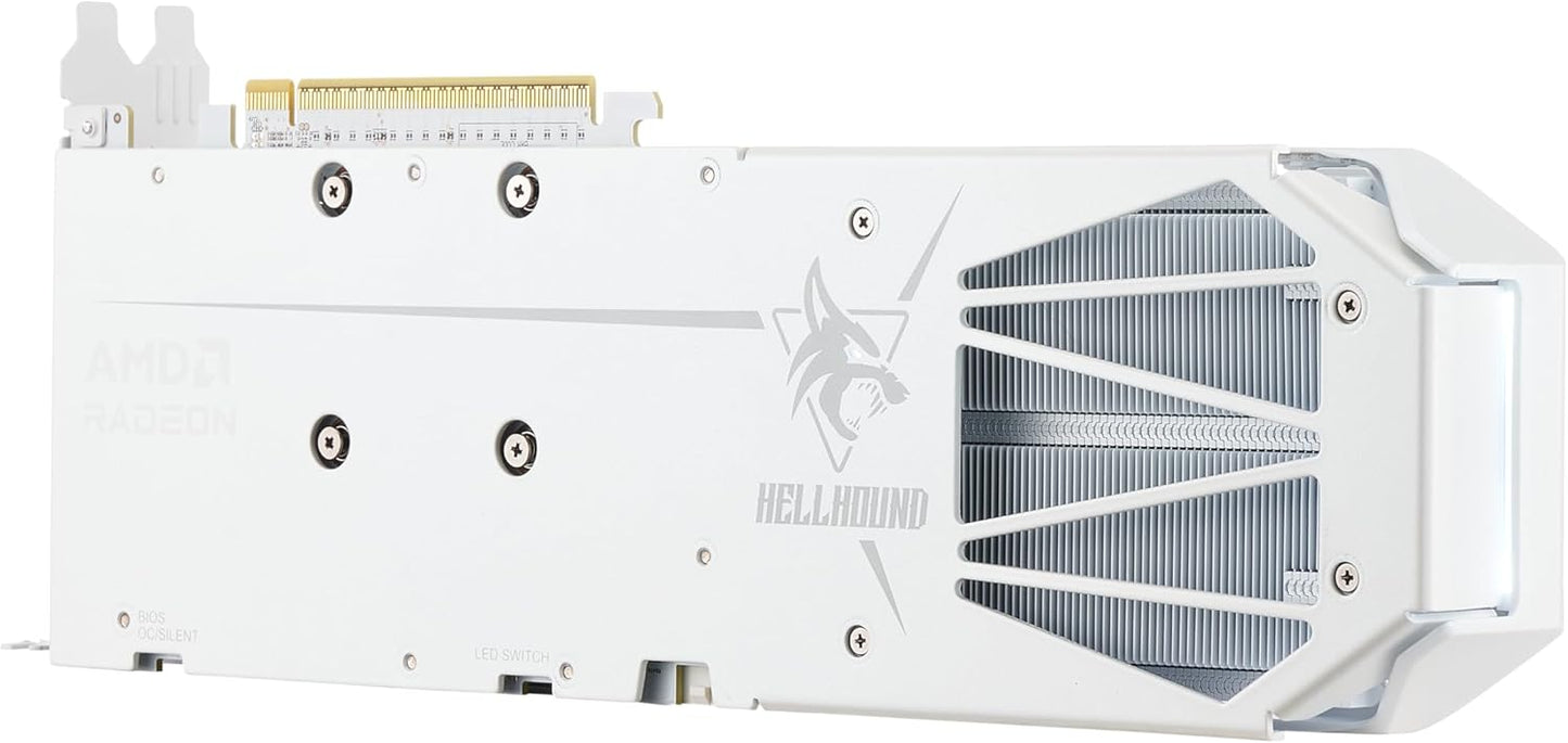 PowerColor Hellhound Spectral White AMD Radeon RX 9060 XT 16GB GDDR6 Graphics Card