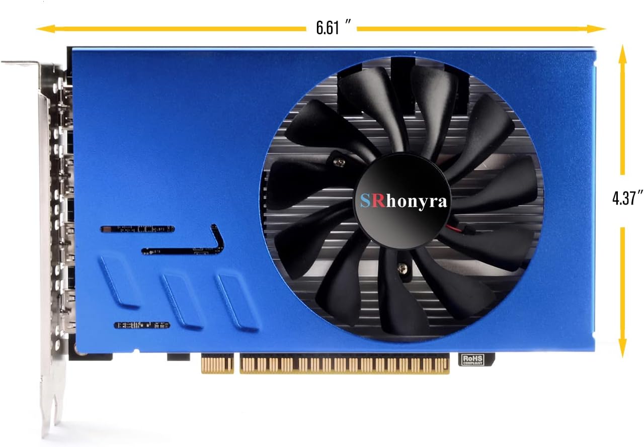 R7 350 4GB Multiple Displays Graphics Card GDDR5 6HDMI Video Card GPU PCI-Express 128-Bit Placa De Video for Stock Tradking, Video Wall, Presentation Project