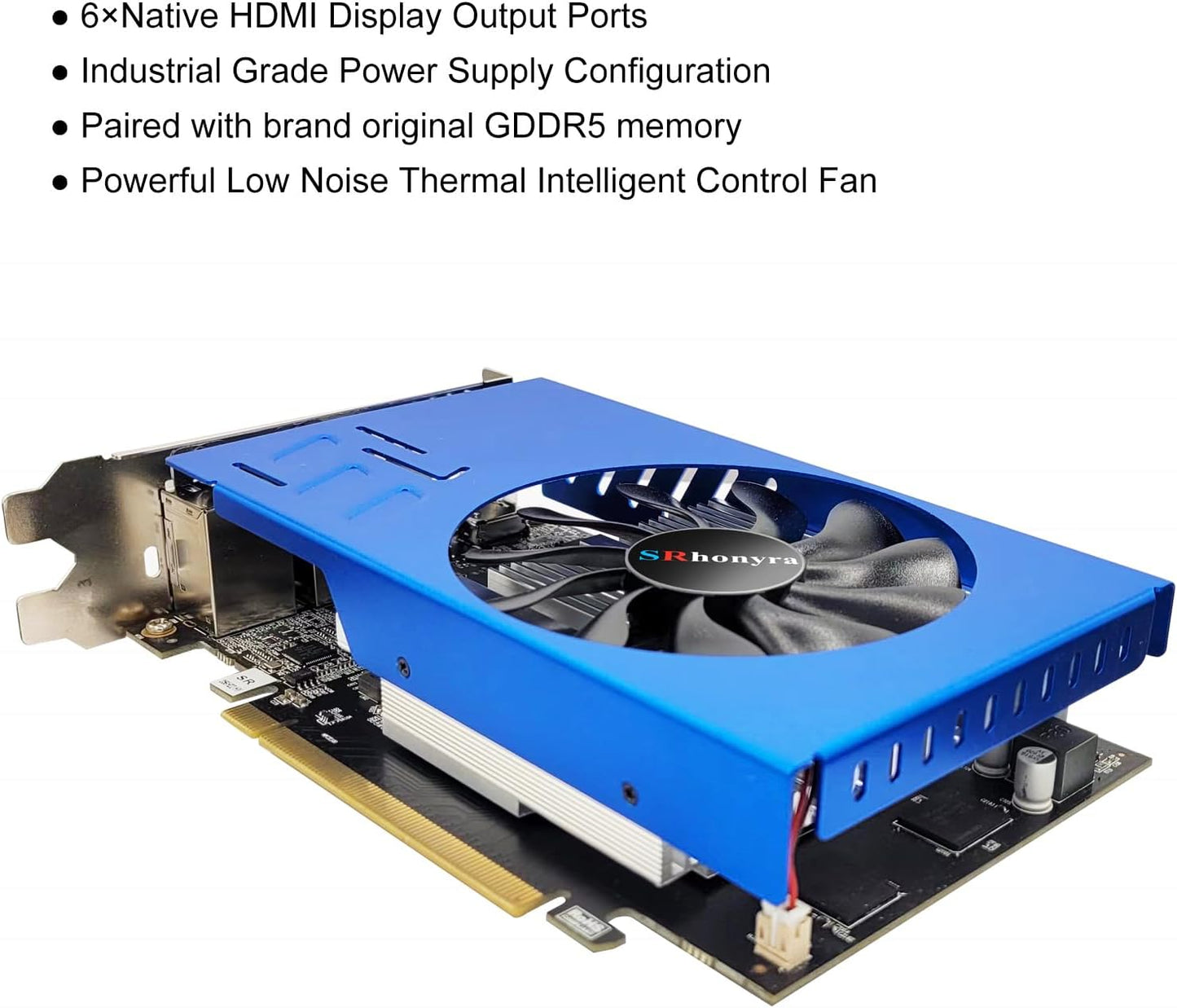 R7 350 4GB Multiple Displays Graphics Card GDDR5 6HDMI Video Card GPU PCI-Express 128-Bit Placa De Video for Stock Tradking, Video Wall, Presentation Project